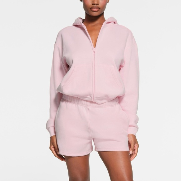 SKIMS Tops - SKIMS Cotton Fleece Classic Zip Up Hoodie